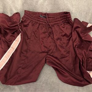 Abercrombie & Fitch Maroon Satin Pants